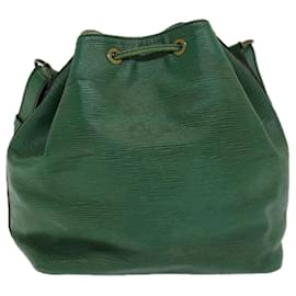 Louis Vuitton-LOUIS VUITTON Epi Petit Noe Shoulder Bag Green M44102 LV Auth 83994-Green