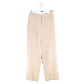 Claudie Pierlot Gerade Leinenhose Beige