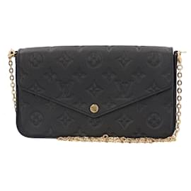 Louis Vuitton-Louis Vuitton Pochette Felicie Monogram Empreinte Shoulder Bag-Black