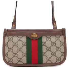 Gucci-Gucci Ophidia GG Supreme Shoulder Bag-Brown,Beige