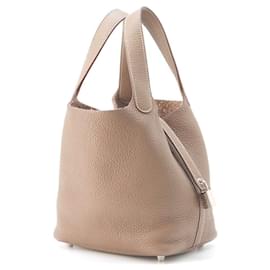 Hermès-Sac à main Hermes Picotin Lock PM-Taupe