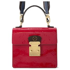 Louis Vuitton-Louis Vuitton Monogram Vernis Spring Street PM Handbag-Brown,Red,Blue