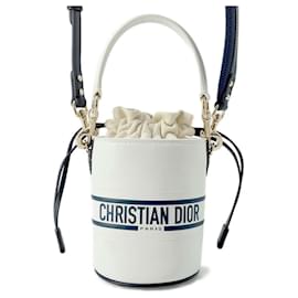 Christian Dior-Christian Dior Handbag Vibe Bucket Micro S6250OSGQ_M928-White,Navy blue