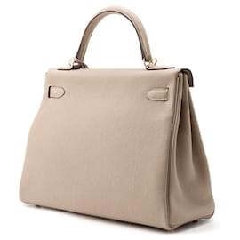 Hermès-Hermes Kelly 28 Handbag in Gris Tourterelle-Grey