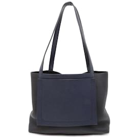 Hermès-Hermes Tote Bag Cabaseri 31-Black,Blue