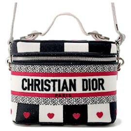 Christian Dior-Christian Dior Handbag Amour Heart Vanity 2way Shoulder Bag-Black,White,Red