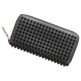 Christian Louboutin-Christian Louboutin Long Wallet Panettone Spike Studs-Black