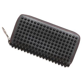 Cartera larga Christian Louboutin Panettone Spike Studs Negro