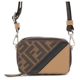 Fendi-Fendi Shoulder Pouch Diagonal Cam Leather Pochette-Multiple colors