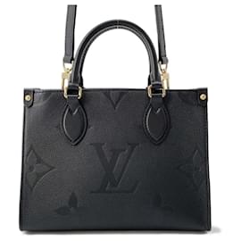 Louis Vuitton-Louis Vuitton Monogram Empreinte On the Go PM Handbag-Black