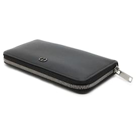 Christian Dior-Christian Dior Long Wallet in Black Calfskin-Black
