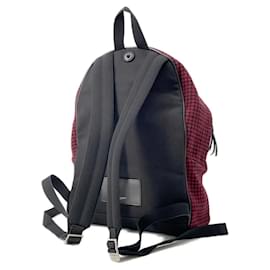 Saint Laurent-Saint Laurent City Canvas Backpack-Black,Red