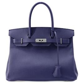 Hermès-Hermes Birkin 30 Blue Ankle Epsom Handbag-Other