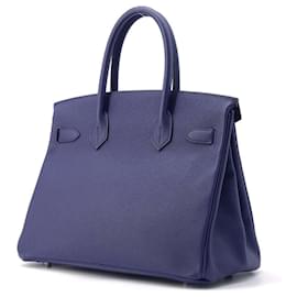 Hermès-Hermes Birkin 30 Blue Ankle Epsom Handbag-Other