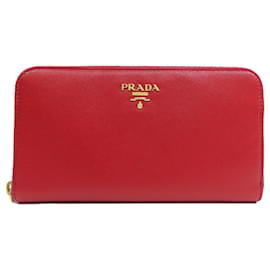 Prada-Prada Saffiano Long Wallet-Red