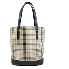 Burberry-Burberry Nova Check Tote Bag-Black,Beige