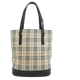 Burberry-Burberry Nova Check Tote Bag-Black,Beige