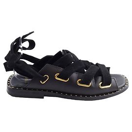 Maje Leather sandals Black