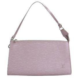 LOUIS VUITTON - Pochette Accessoire Louis Vuitton en cuir Epi mauve Rose