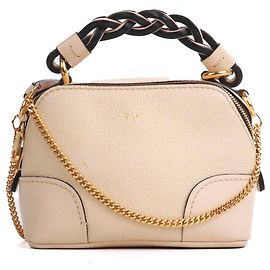 CHLOÉ - Mini bolsa de ombro Chloé Daria em couro texturizado bege Bege