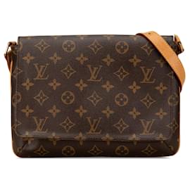 Louis Vuitton-Brown Louis Vuitton Monogram Musette Tango Short Strap Shoulder Bag-Brown