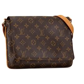 Louis Vuitton-Brown Louis Vuitton Monogram Musette Tango Short Strap Shoulder Bag-Brown