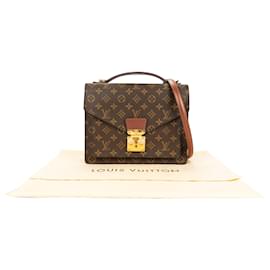 Louis Vuitton-Louis Vuitton Canvas Monogram Monceau Handbag-Brown