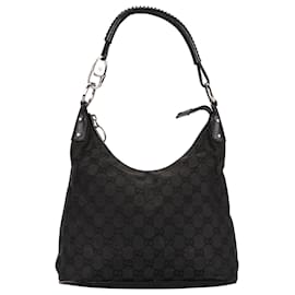 Gucci-Gucci GG Monogram Shoulder Bag-Black