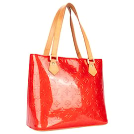 Louis Vuitton-Louis Vuitton Red Vernis Monogram Houston Bag-Red