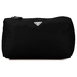 Prada-Black Prada Tessuto Pouch-Black