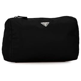 Prada-Black Prada Tessuto Pouch-Black