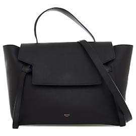 Céline-Black Celine Mini Belt Satchel-Black