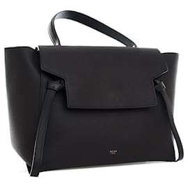 Céline-Black Celine Mini Belt Satchel-Black