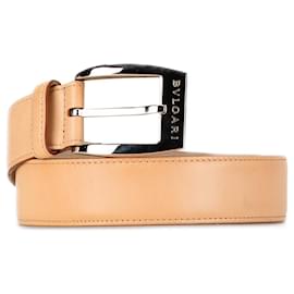 Bulgari Tan Bvlgari Leather Belt Camel
