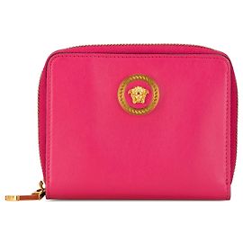 Pequeño monedero de cuero Medusa rosa de Versace Rosa