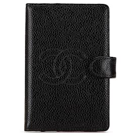 Chanel-Black Chanel Mini Caviar CC Notebook Cover-Black