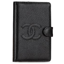 Chanel-Black Chanel Mini Caviar CC Notebook Cover-Black