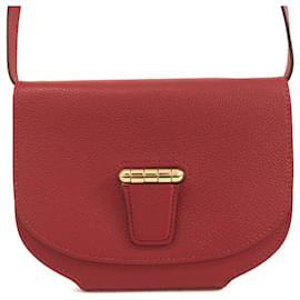 Hermès-Sac à bandoulière Hermès Mini Evercolor Convoyeur rouge-Rouge