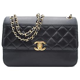 Chanel-Black Chanel Caviar CC Crossbody Bag-Black