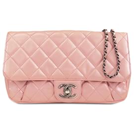 Chanel-Pink Chanel Medium Quilted Calfskin Coco Pleats Chain Flap Crossbody Bag-Pink