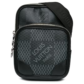 Louis Vuitton-Black Louis Vuitton Damier Graphite 3D Amazone Sling Bag-Black