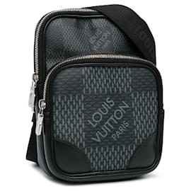 Louis Vuitton-Black Louis Vuitton Damier Graphite 3D Amazone Sling Bag-Black