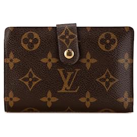 Louis Vuitton-Brown Louis Vuitton Monogram French Purse Small Wallets-Brown