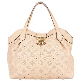Louis Vuitton Mahina Monogram Cirrus Shoulder Bag Beige