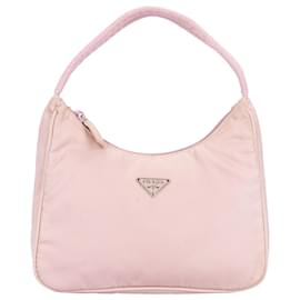 Prada-Prada Nylon Triangle Re-Edition Handbag-Pink