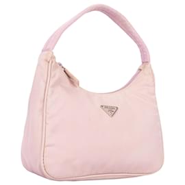 Prada-Prada Nylon Triangle Re-Edition Handbag-Pink