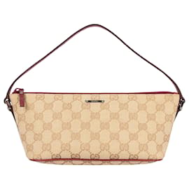 Gucci-Gucci GG Monogram Boat Handbag-Beige