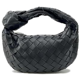 Bottega Veneta-Bottega Veneta Jodie Handbag in Black Lambskin-Black