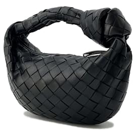 Bottega Veneta-Bottega Veneta Jodie Handbag in Black Lambskin-Black