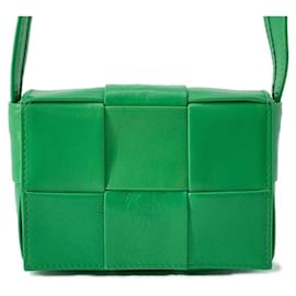 Bottega Veneta-Bottega Veneta Green Leather Shoulder Bag-Green